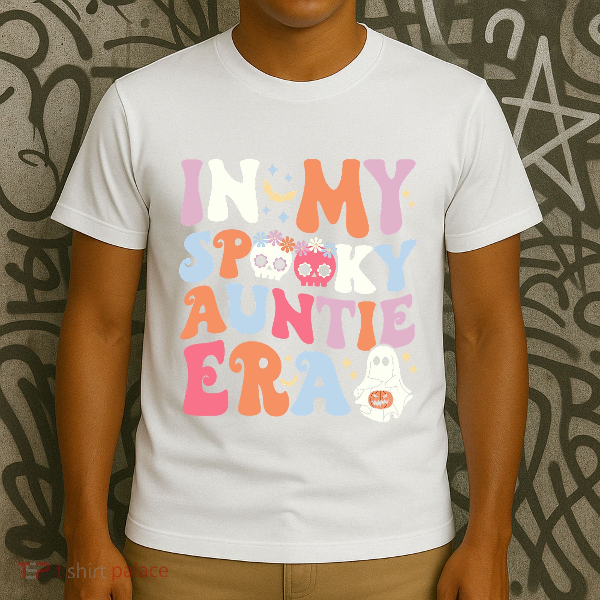 In My Spooky Auntie Era Halloween Groovy Witchy Spooky Aunt T-Shirt