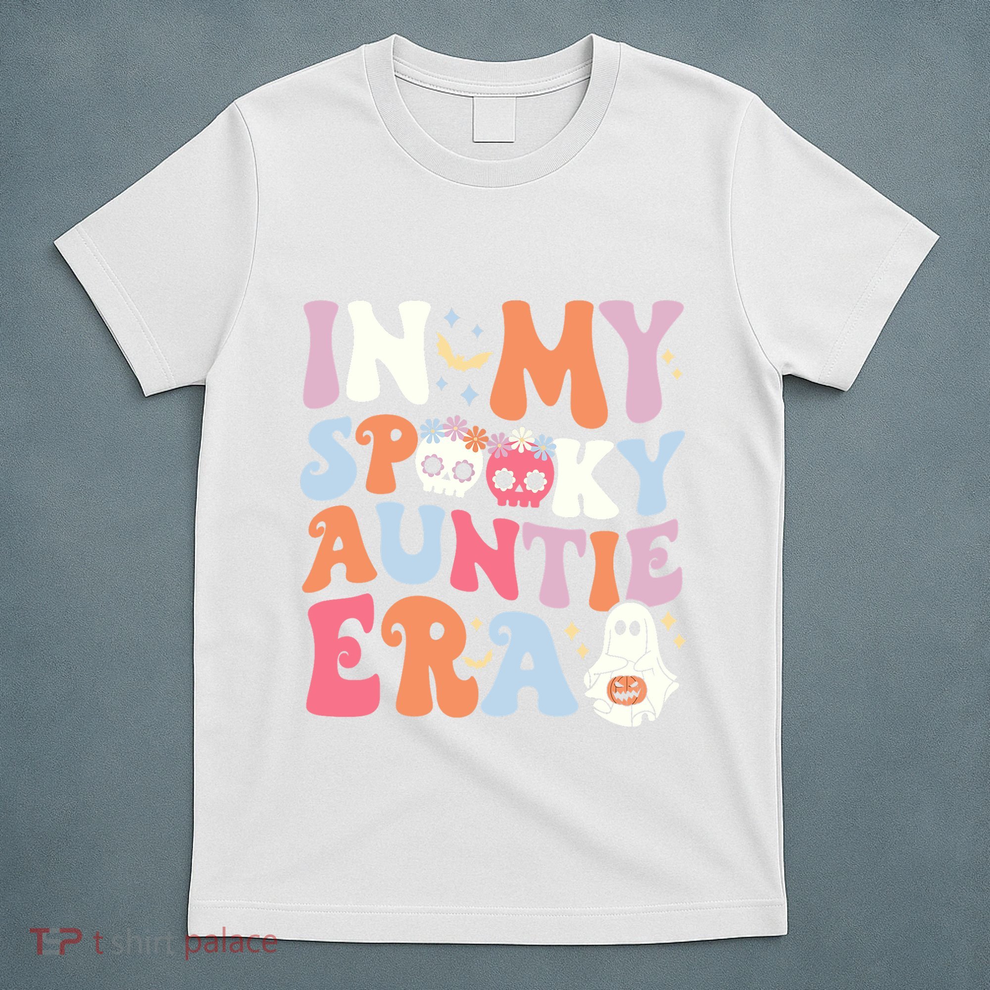 In My Spooky Auntie Era Halloween Groovy Witchy Spooky Aunt T-Shirt