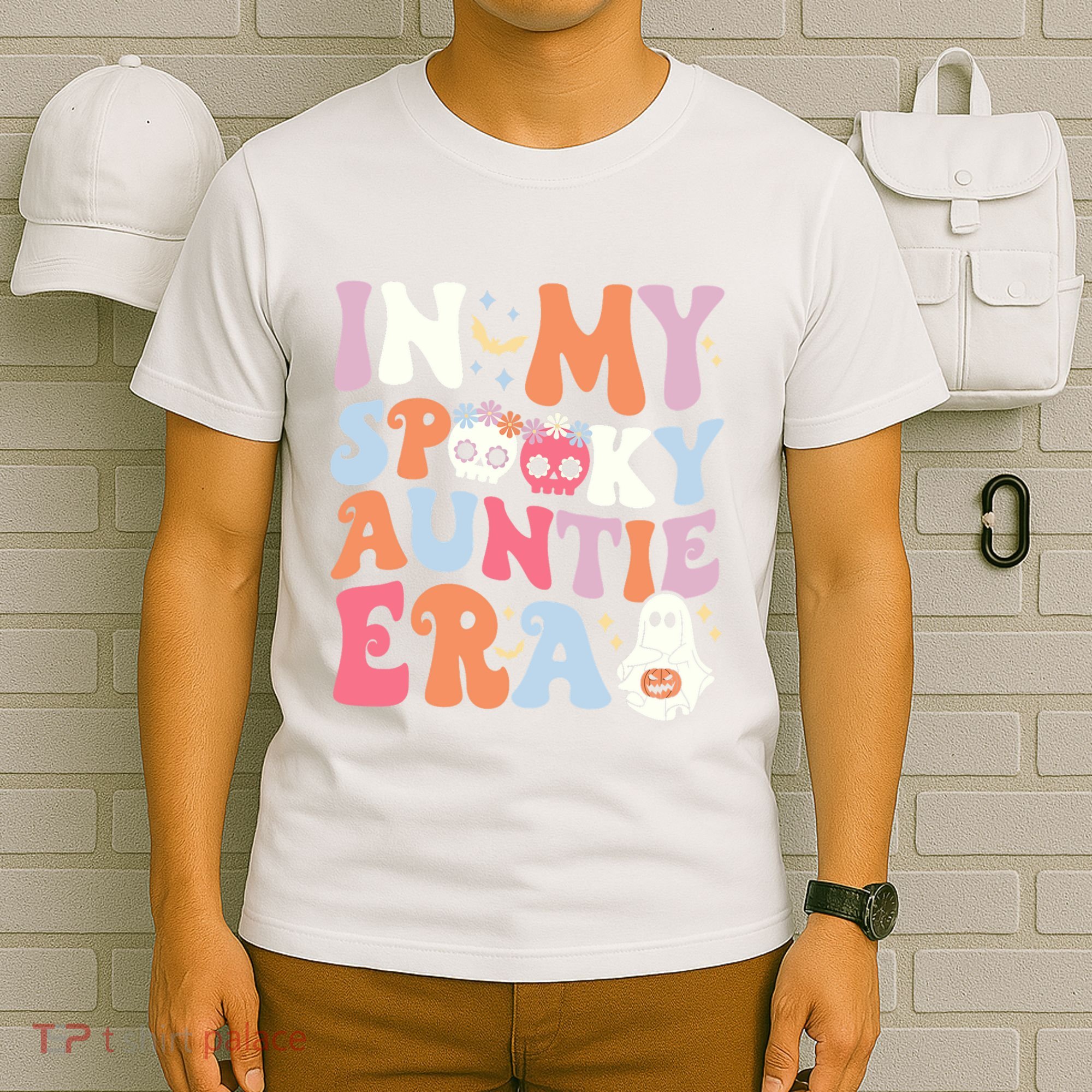 In My Spooky Auntie Era Halloween Groovy Witchy Spooky Aunt T-Shirt