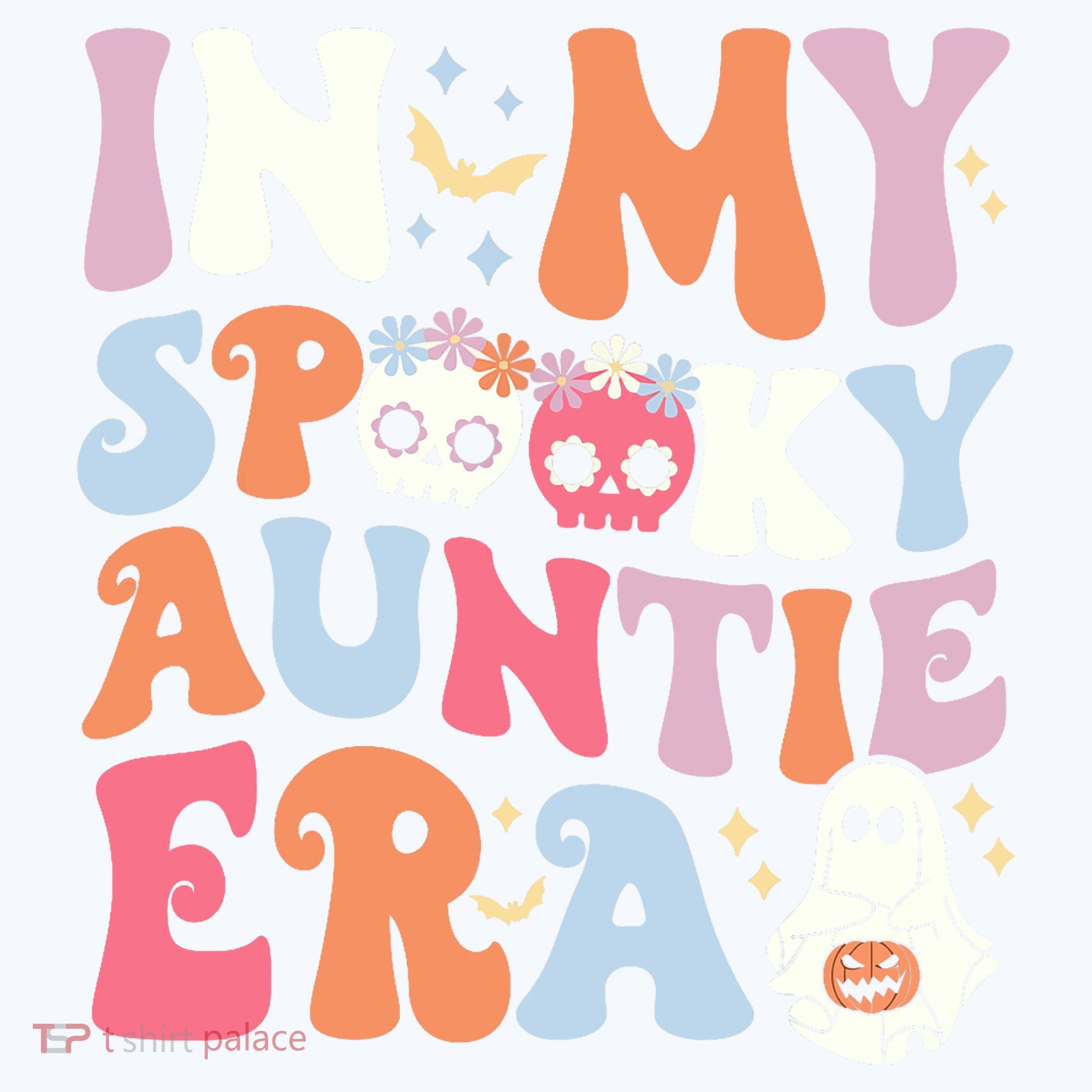 In My Spooky Auntie Era Halloween Groovy Witchy Spooky Aunt T-Shirt