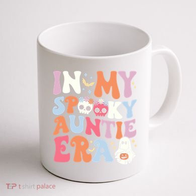 In My Spooky Auntie Era Halloween Groovy Witchy Spooky Aunt Coffee Mug back