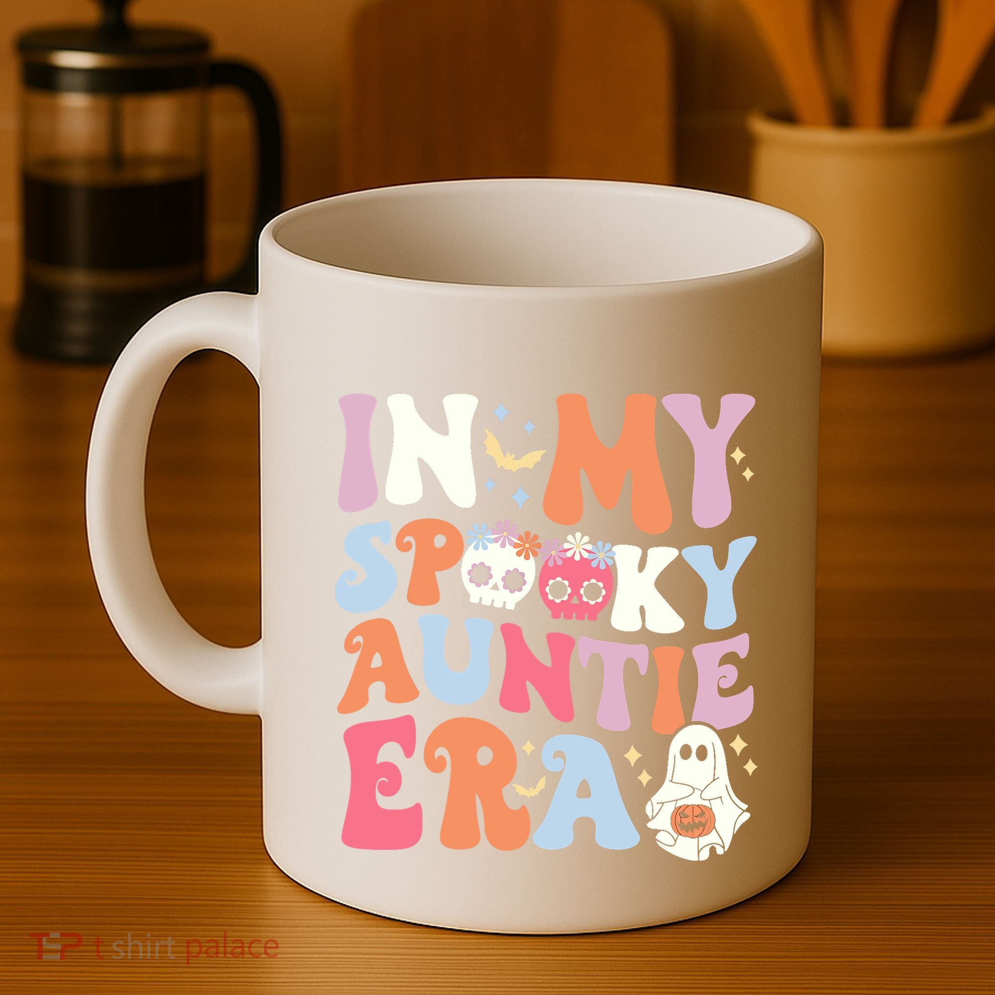 In My Spooky Auntie Era Halloween Groovy Witchy Spooky Aunt Coffee Mug
