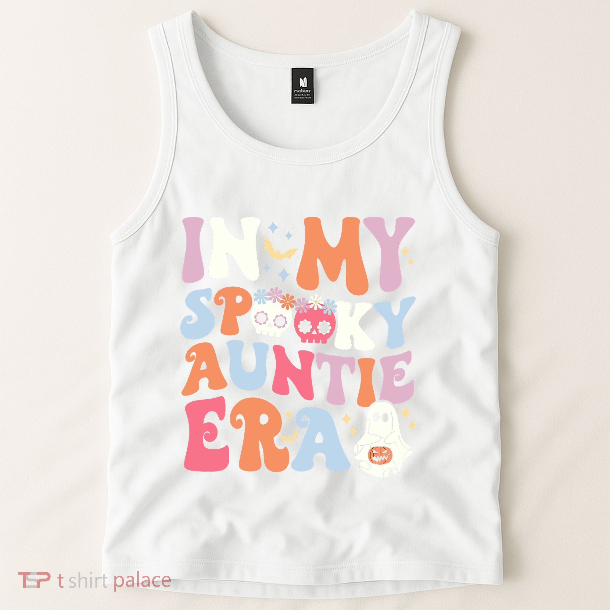 In My Spooky Auntie Era Halloween Groovy Witchy Spooky Aunt Tank Top