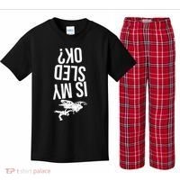 Is My Sled Ok Snowmobile Kids Plaid Pajama Set thumb 0