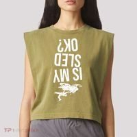 Is My Sled Ok Snowmobile Garment-Dyed Women's Muscle Tee thumb 2