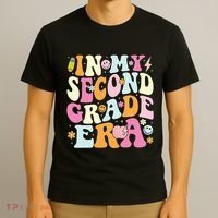 In My Second Grade Era 2nd Grade Teacher Groovy Retro T-Shirt thumb 3