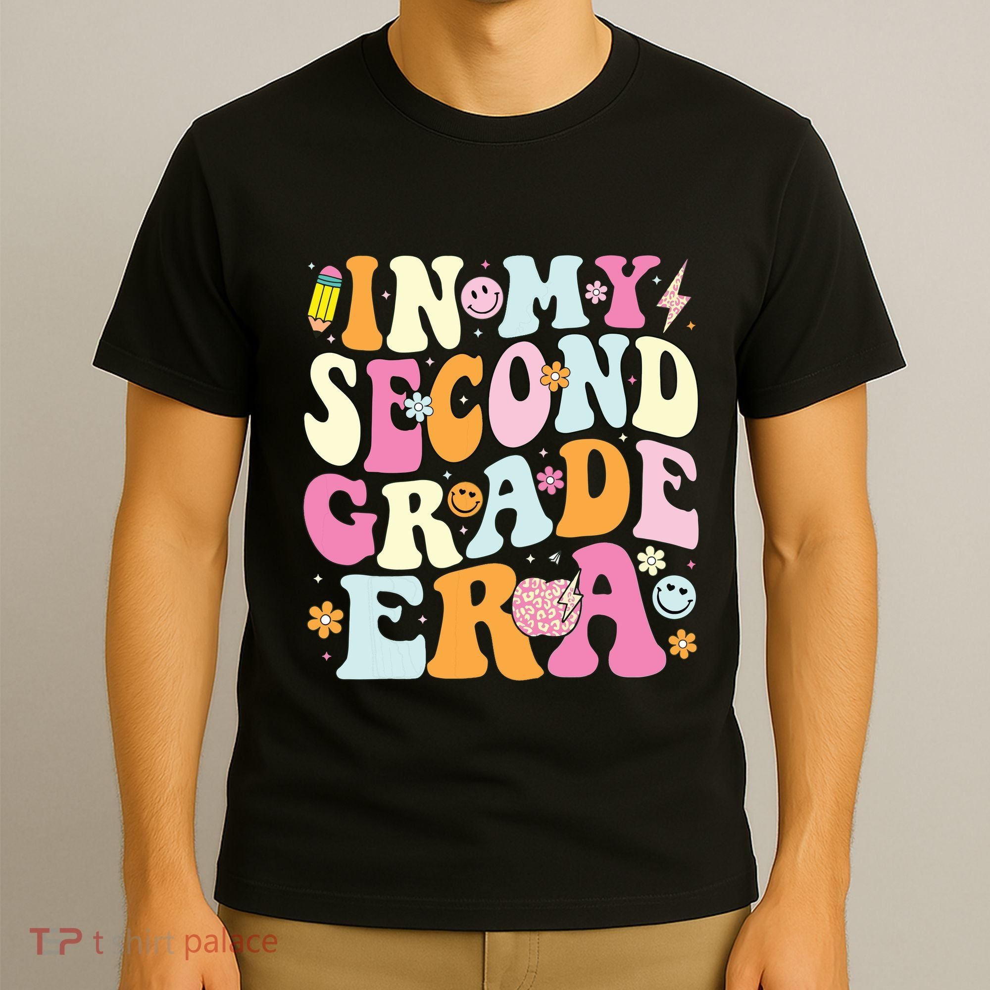 In My Second Grade Era 2nd Grade Teacher Groovy Retro T-Shirt