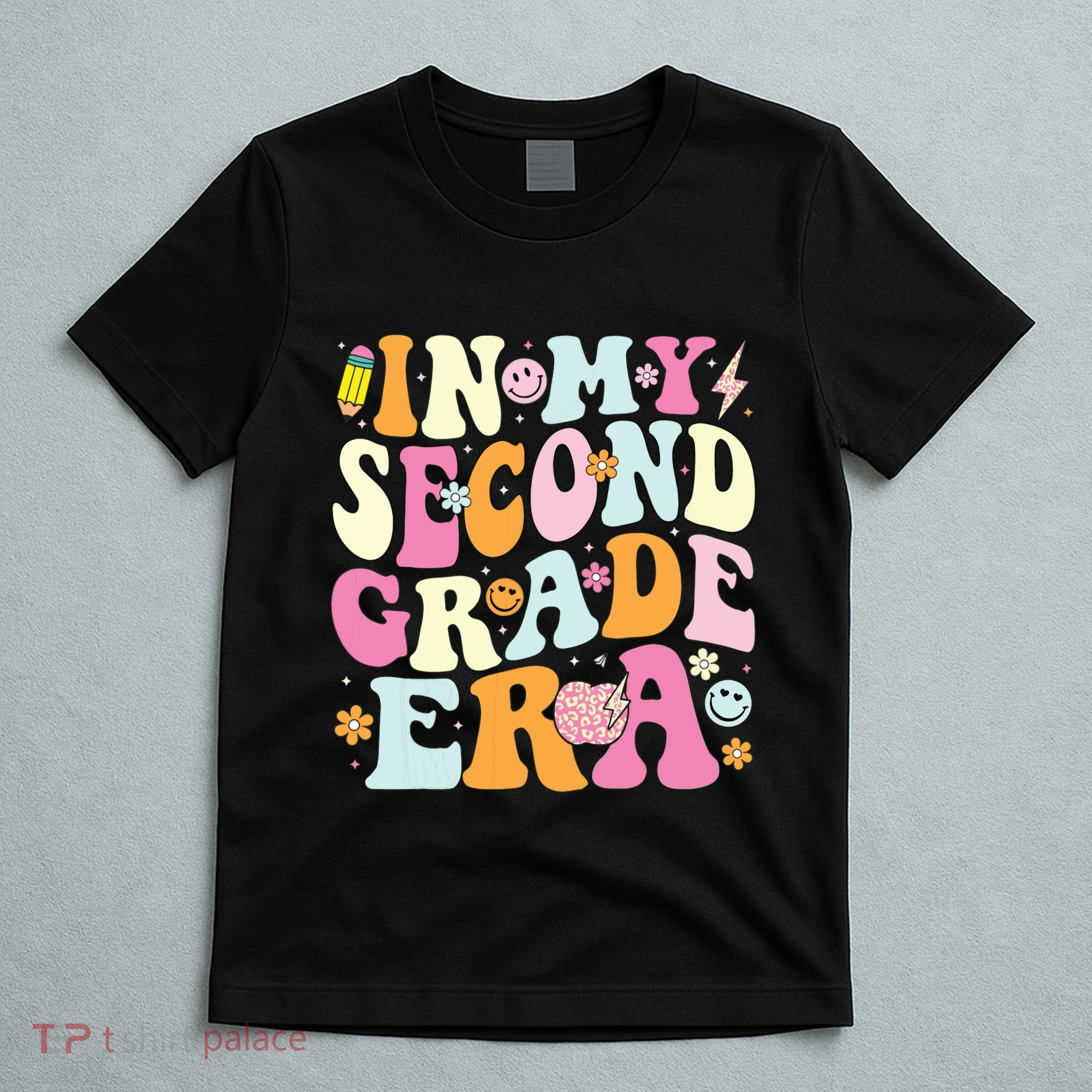 In My Second Grade Era 2nd Grade Teacher Groovy Retro T-Shirt