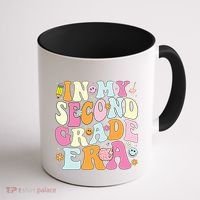 In My Second Grade Era 2nd Grade Teacher Groovy Retro Coffee Mug thumb 1