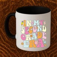 In My Second Grade Era 2nd Grade Teacher Groovy Retro Coffee Mug thumb 2