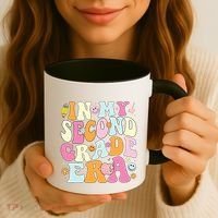 In My Second Grade Era 2nd Grade Teacher Groovy Retro Coffee Mug thumb 3