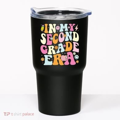 In My Second Grade Era 2nd Grade Teacher Groovy Retro Tumbler
