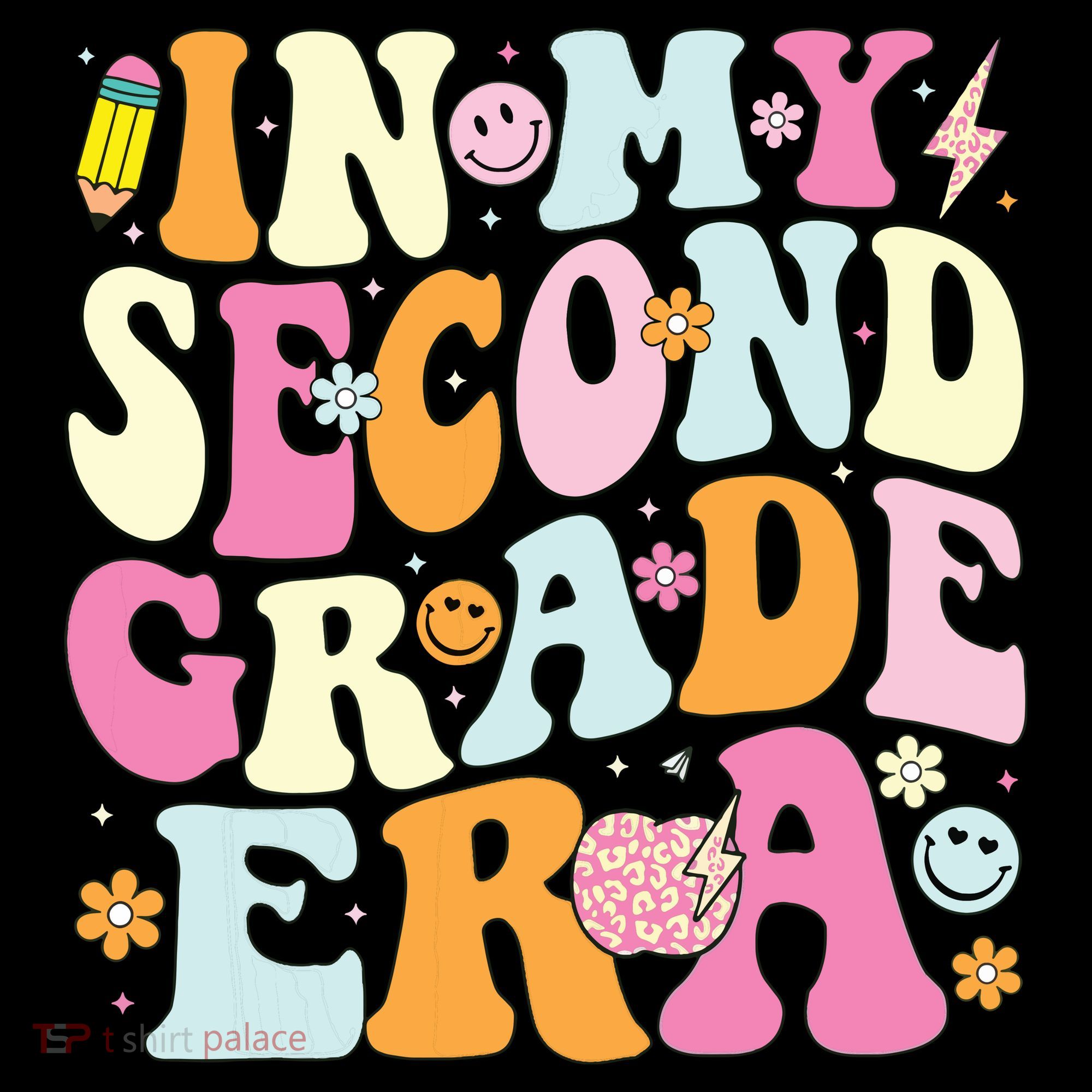 In My Second Grade Era 2nd Grade Teacher Groovy Retro Mousepad