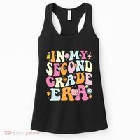 In My Second Grade Era 2nd Grade Teacher Groovy Retro Women's Tank Top thumb 0
