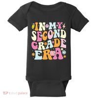 In My Second Grade Era 2nd Grade Teacher Groovy Retro Baby Bodysuit thumb 0