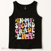 In My Second Grade Era 2nd Grade Teacher Groovy Retro Tank Top thumb 2