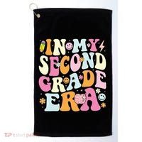 In My Second Grade Era 2nd Grade Teacher Groovy Retro Golf Towel thumb 0