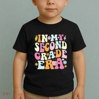 In My Second Grade Era 2nd Grade Teacher Groovy Retro Toddler T-Shirt thumb 2