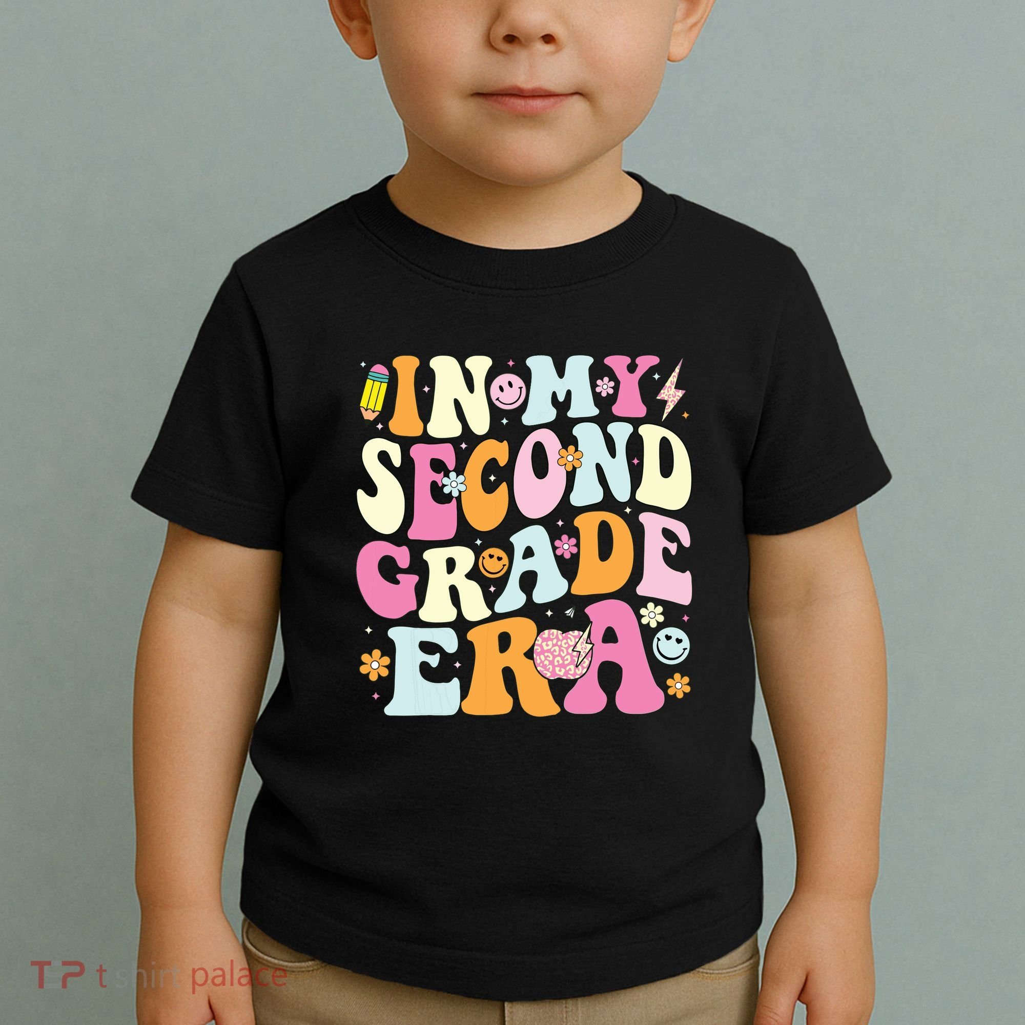In My Second Grade Era 2nd Grade Teacher Groovy Retro Toddler T-Shirt