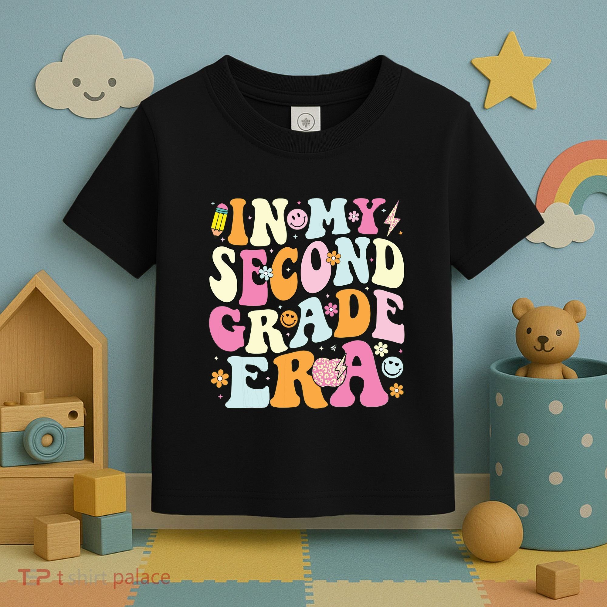 In My Second Grade Era 2nd Grade Teacher Groovy Retro Toddler T-Shirt