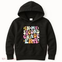 In My Second Grade Era 2nd Grade Teacher Groovy Retro Kids Hoodie thumb 0