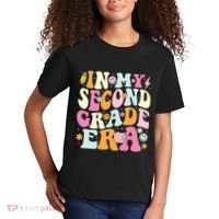 In My Second Grade Era 2nd Grade Teacher Groovy Retro Kids T-Shirt thumb 2