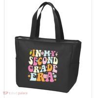 In My Second Grade Era 2nd Grade Teacher Groovy Retro Tote Bag thumb 3