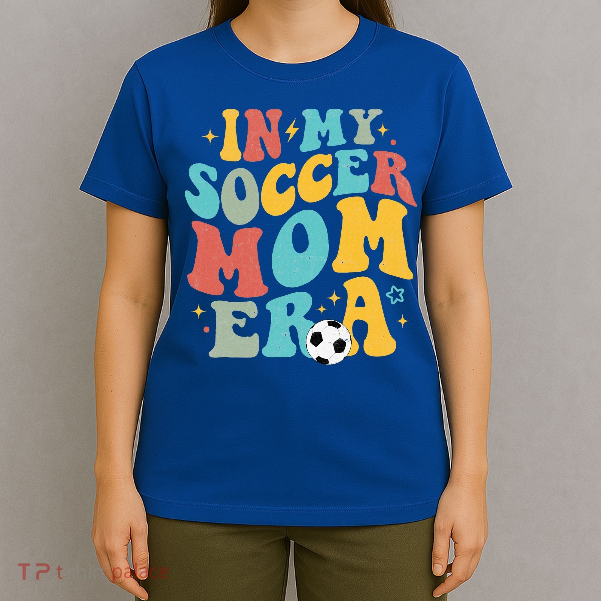 In My Soccer Mom Era Trendy Soccer Mom Funny Vintage Groovy T-Shirt