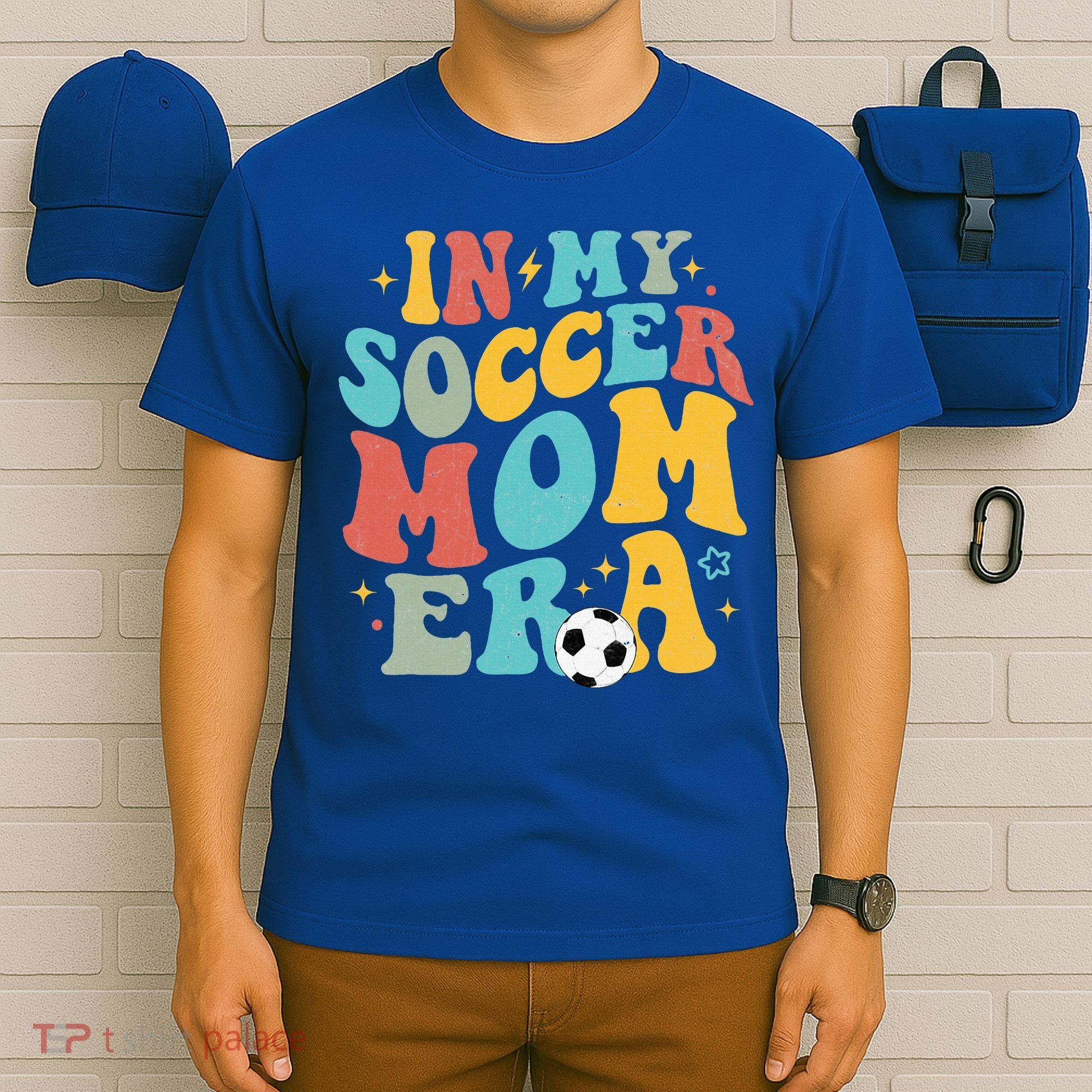 In My Soccer Mom Era Trendy Soccer Mom Funny Vintage Groovy T-Shirt