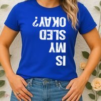 Is My Sled Okay? Funny Snowmobile Sleigh Riding Joke Gift Women's T-Shirt thumb 2