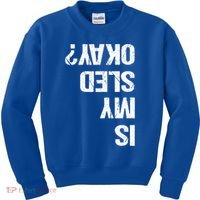 Is My Sled Okay? Funny Snowmobile Sleigh Riding Joke Gift Kids Sweatshirt thumb 0