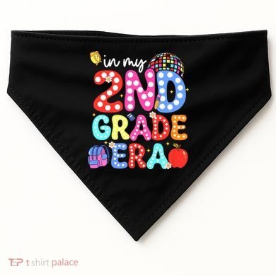 In My Second 2nd Grade Era Cute Second Grade Teacher USA-Made Doggie Bandana