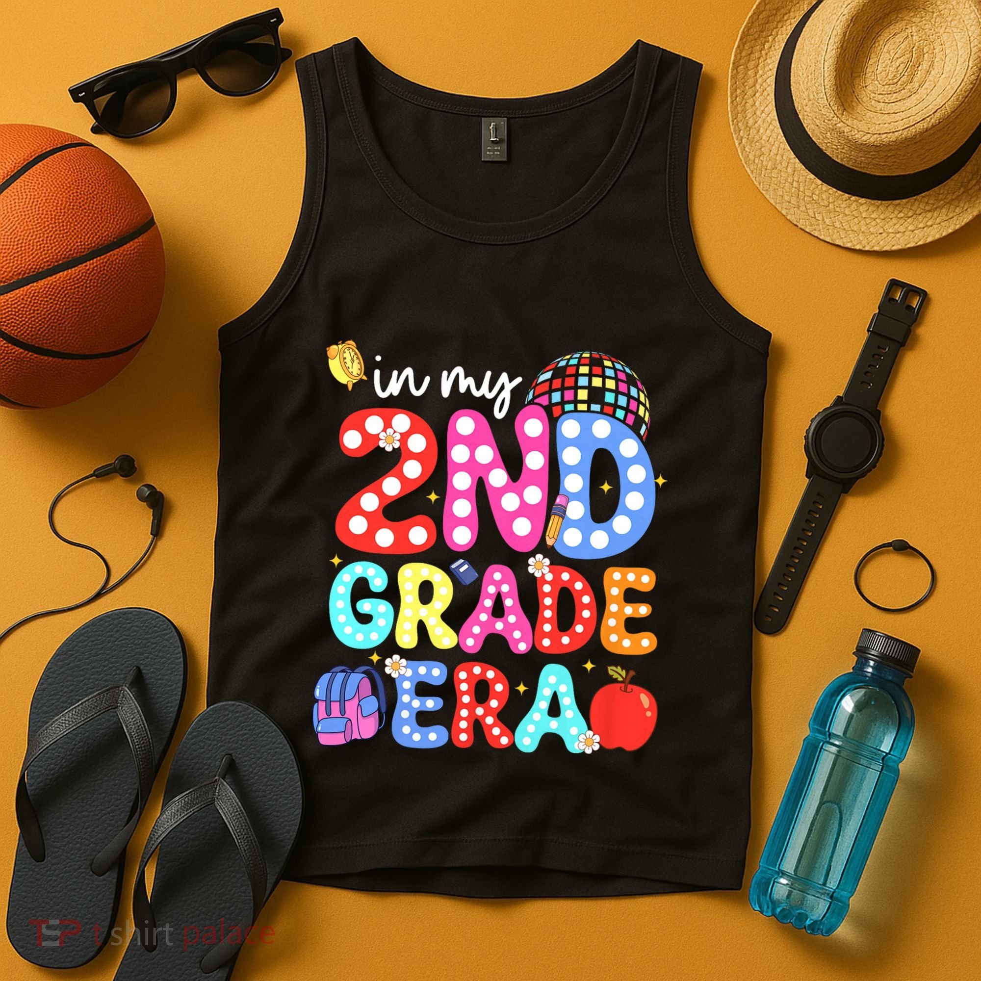 In My Second 2nd Grade Era Cute Second Grade Teacher Tank Top