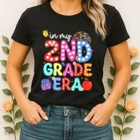 In My Second 2nd Grade Era Cute Second Grade Teacher Women's T-Shirt thumb 2