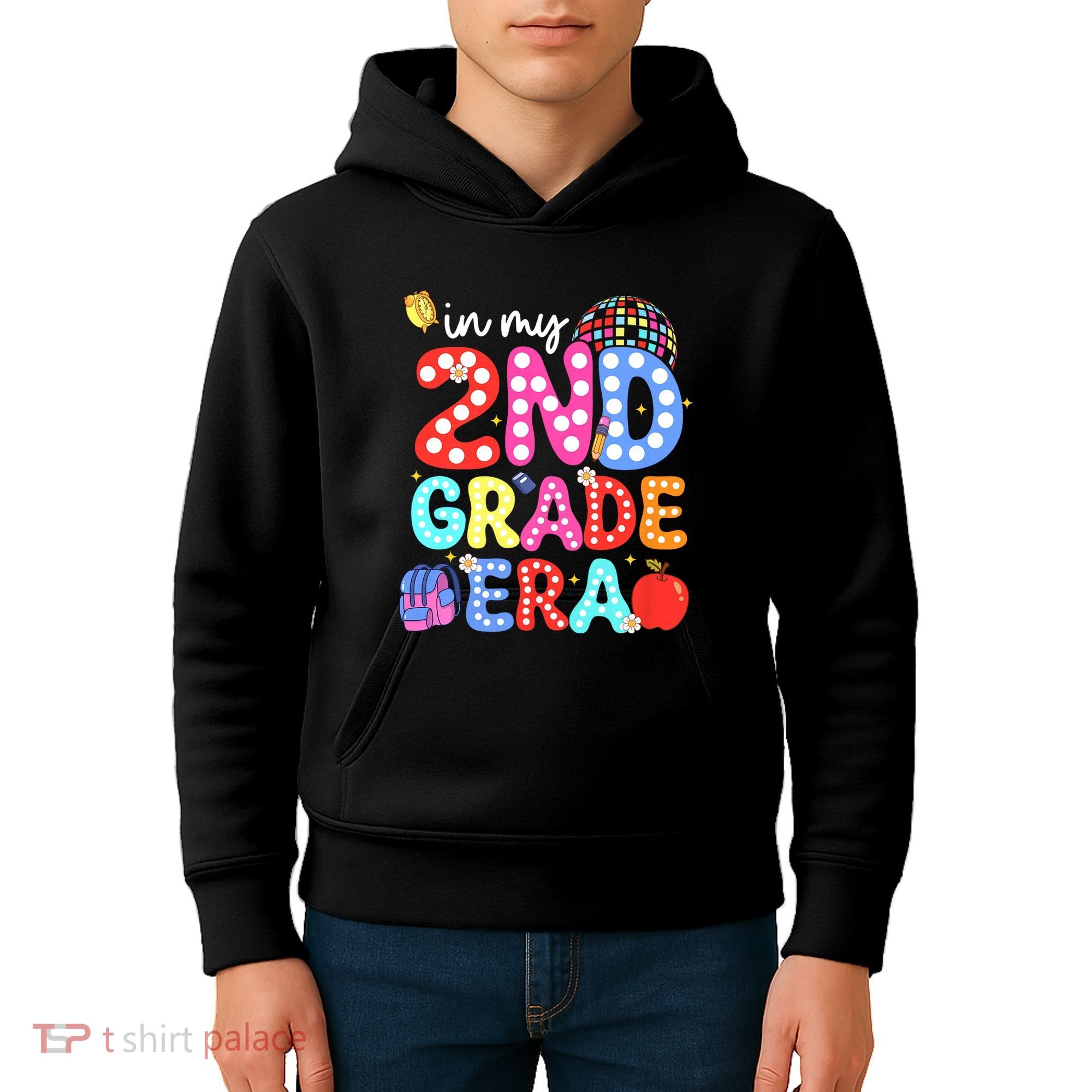 In My Second 2nd Grade Era Cute Second Grade Teacher Kids Hoodie
