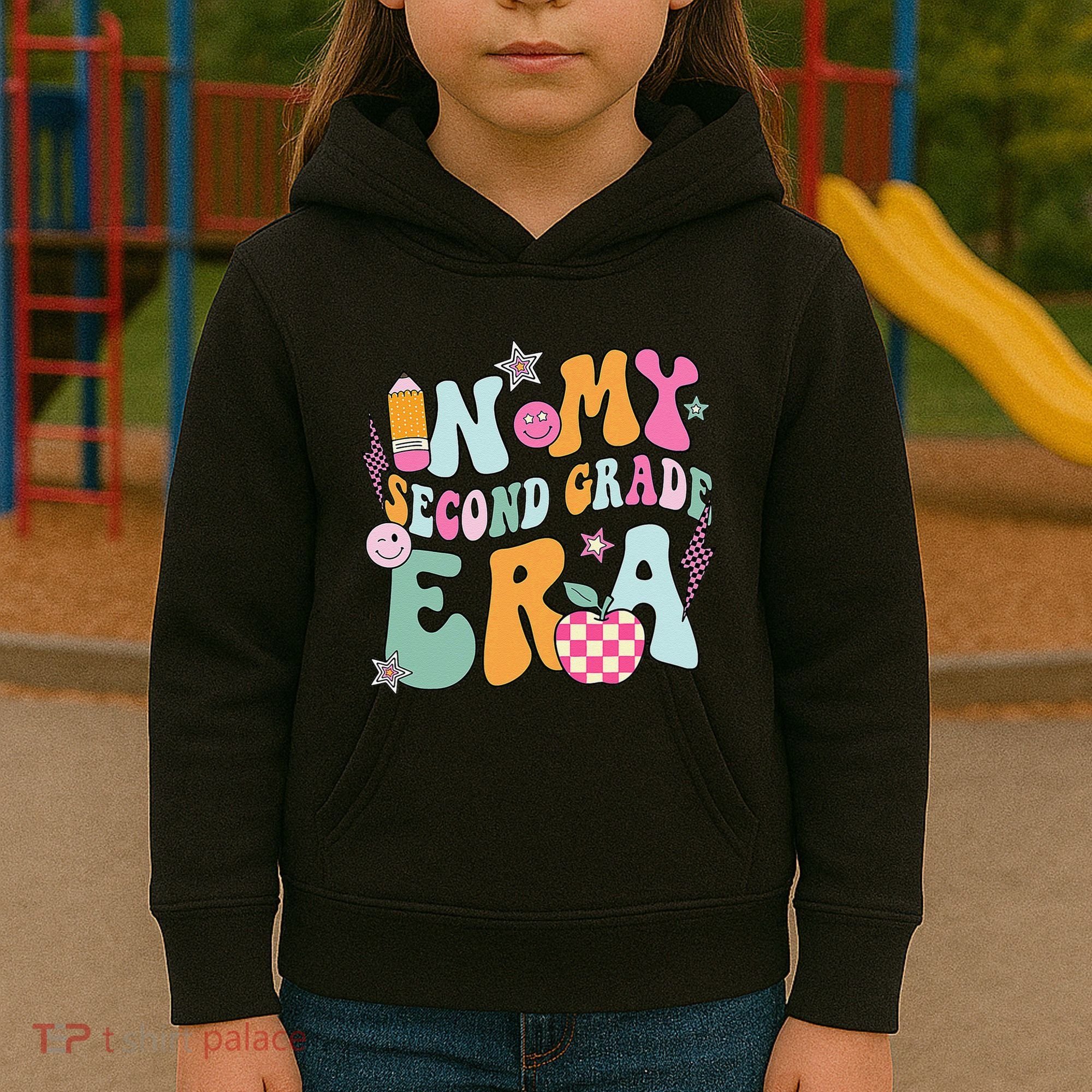 In My Second Grade Era 2nd Grade Girl Teacher Back To School Gift Kids Hoodie