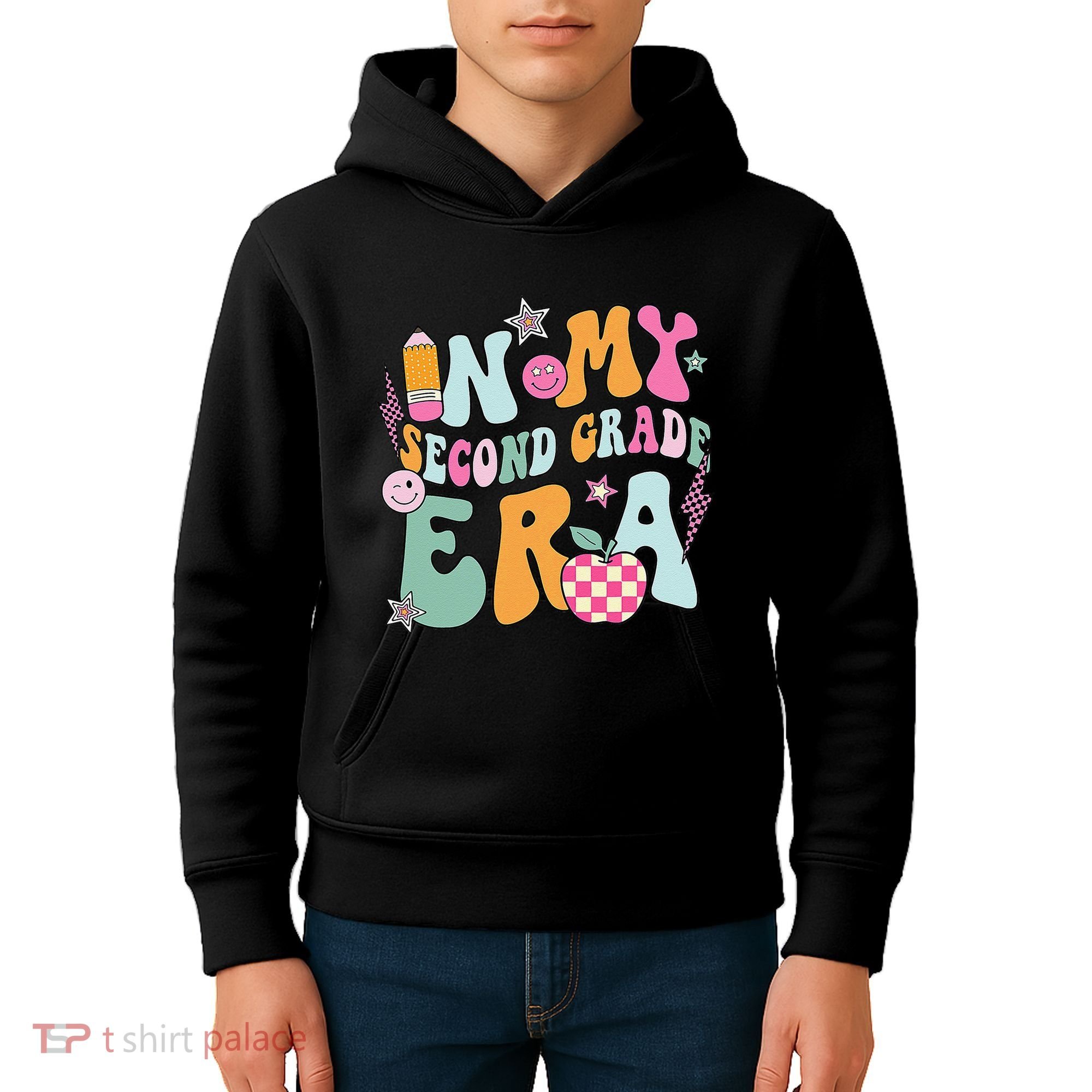 In My Second Grade Era 2nd Grade Girl Teacher Back To School Gift Kids Hoodie