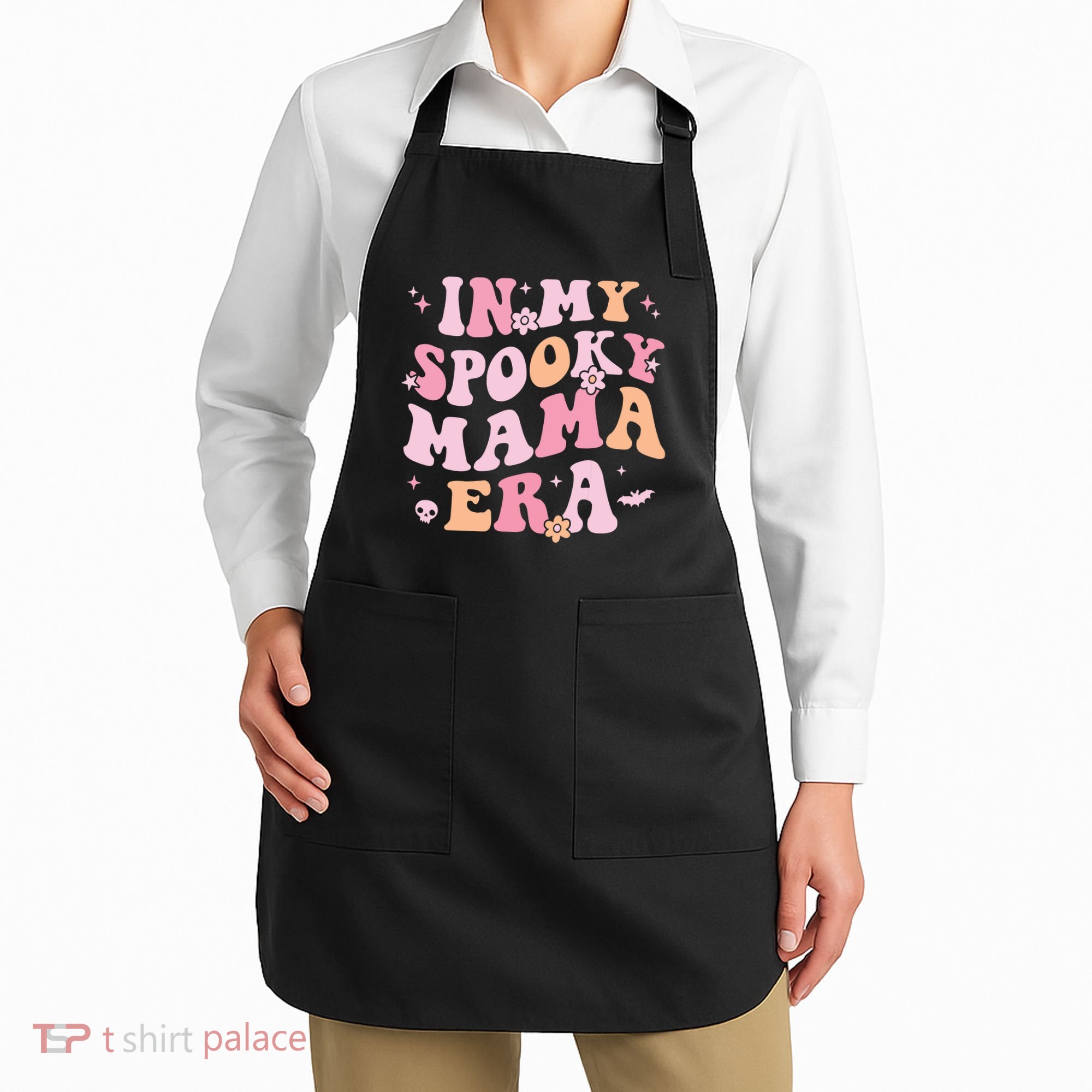 In My Spooky Mama Era Retro Halloween Witchy One Spooky Mom Apron