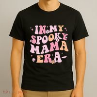 In My Spooky Mama Era Retro Halloween Witchy One Spooky Mom T-Shirt thumb 3