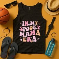In My Spooky Mama Era Retro Halloween Witchy One Spooky Mom Tank Top thumb 4