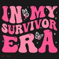 In My Survivor Era Groovy Retro Pink Breast Cancer Awareness Meaningful Gift Women's Hoodie thumb 2