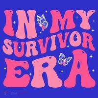In My Survivor Era Groovy Retro Pink Breast Cancer Awareness Meaningful Gift Kids Sweatshirt thumb 2