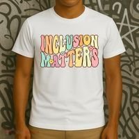 Inclusion Matters Special Education Autism Awareness Teacher T-Shirt thumb 3