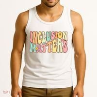 Inclusion Matters Special Education Autism Awareness Teacher Tank Top thumb 3