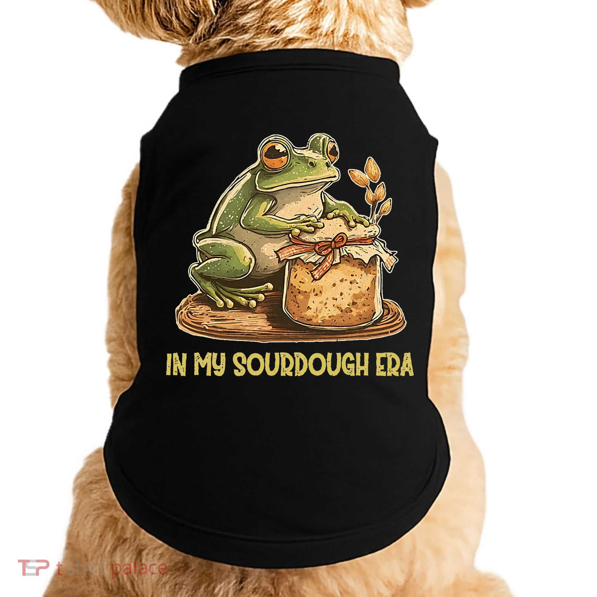In My Sourdough Era Funny Frog Baking Bread Doggie Tank
