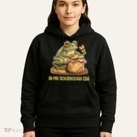 In My Sourdough Era Funny Frog Baking Bread Hoodie thumb 5