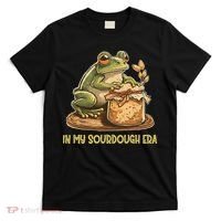 In My Sourdough Era Funny Frog Baking Bread T-Shirt thumb 0