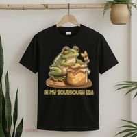 In My Sourdough Era Funny Frog Baking Bread T-Shirt thumb 2