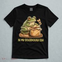In My Sourdough Era Funny Frog Baking Bread T-Shirt thumb 5
