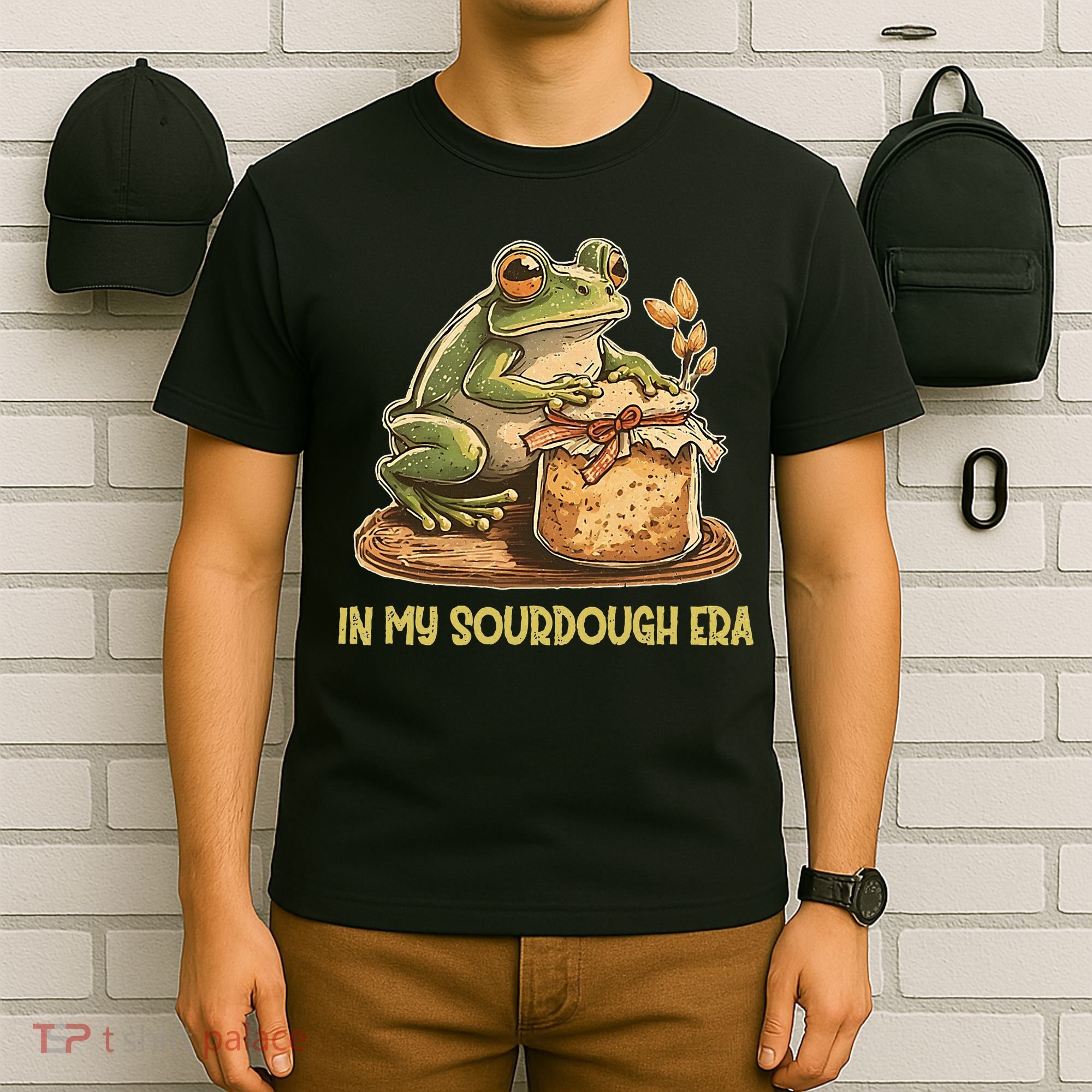In My Sourdough Era Funny Frog Baking Bread T-Shirt